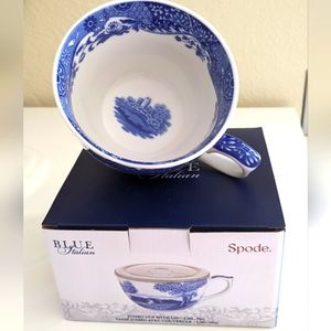 🇮🇹 NWT SPODE BLUE 💙 ITALIAN DESIGN JUMBO CUP WITH LID